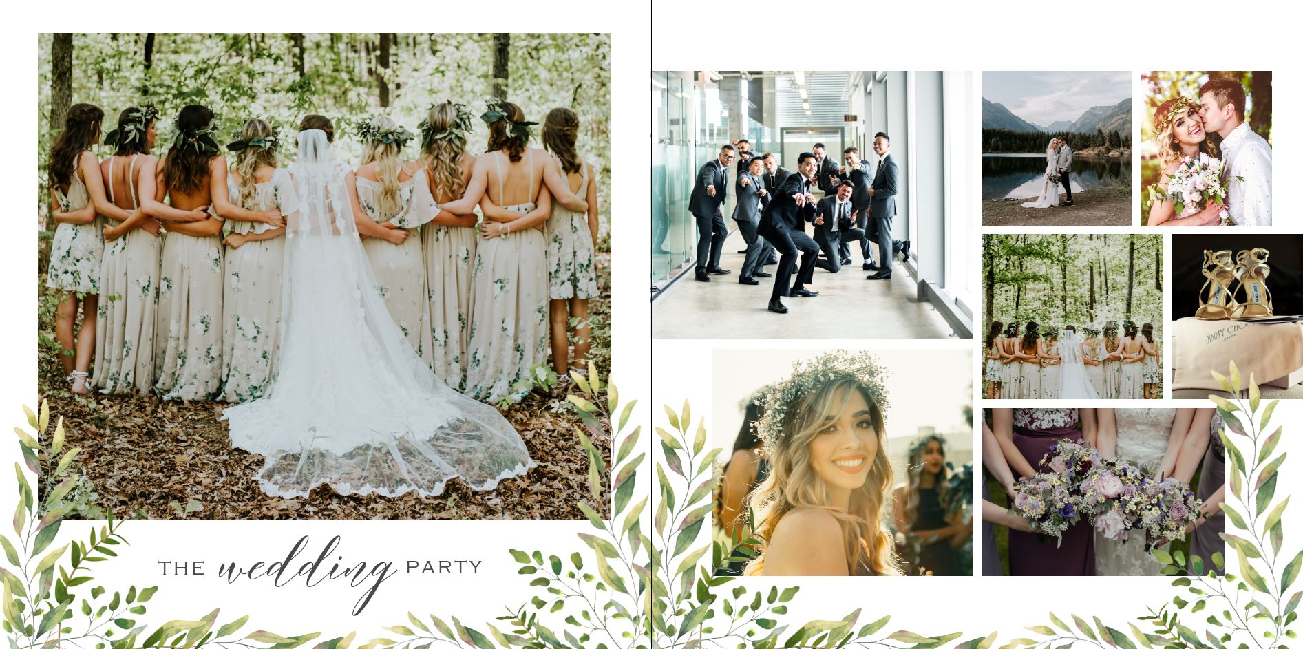 Photo Book - Wedding Greenery square 8-9