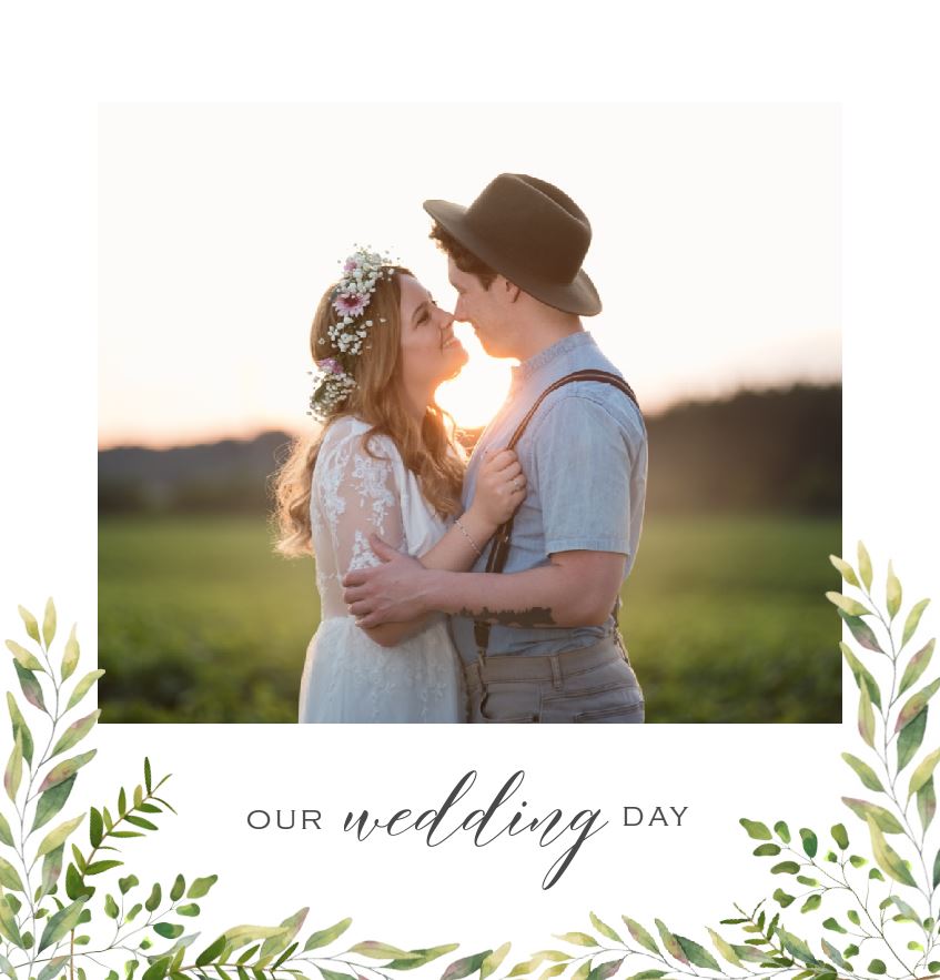 Photo Book - Wedding Greenery square Front