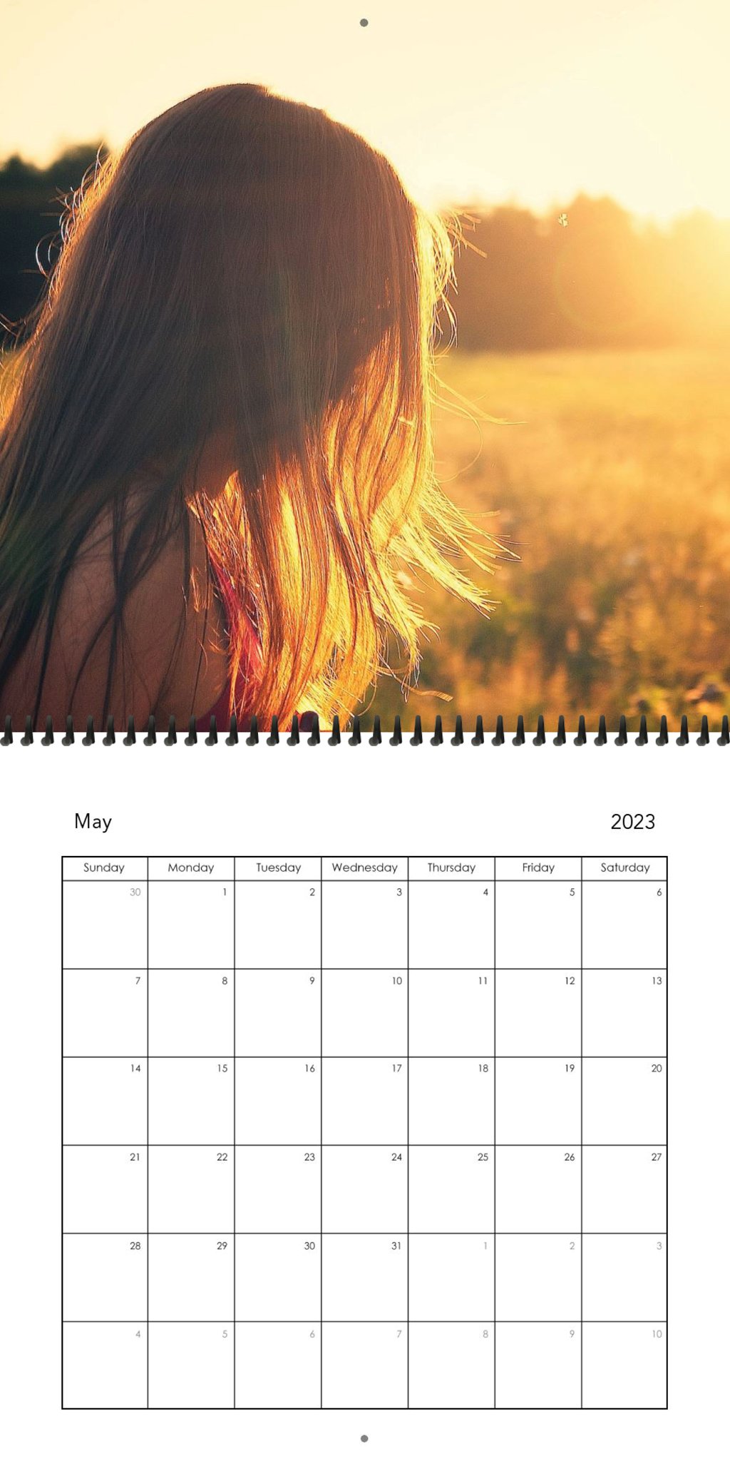 Wall Calendar Single Photo Layout 12x12 05