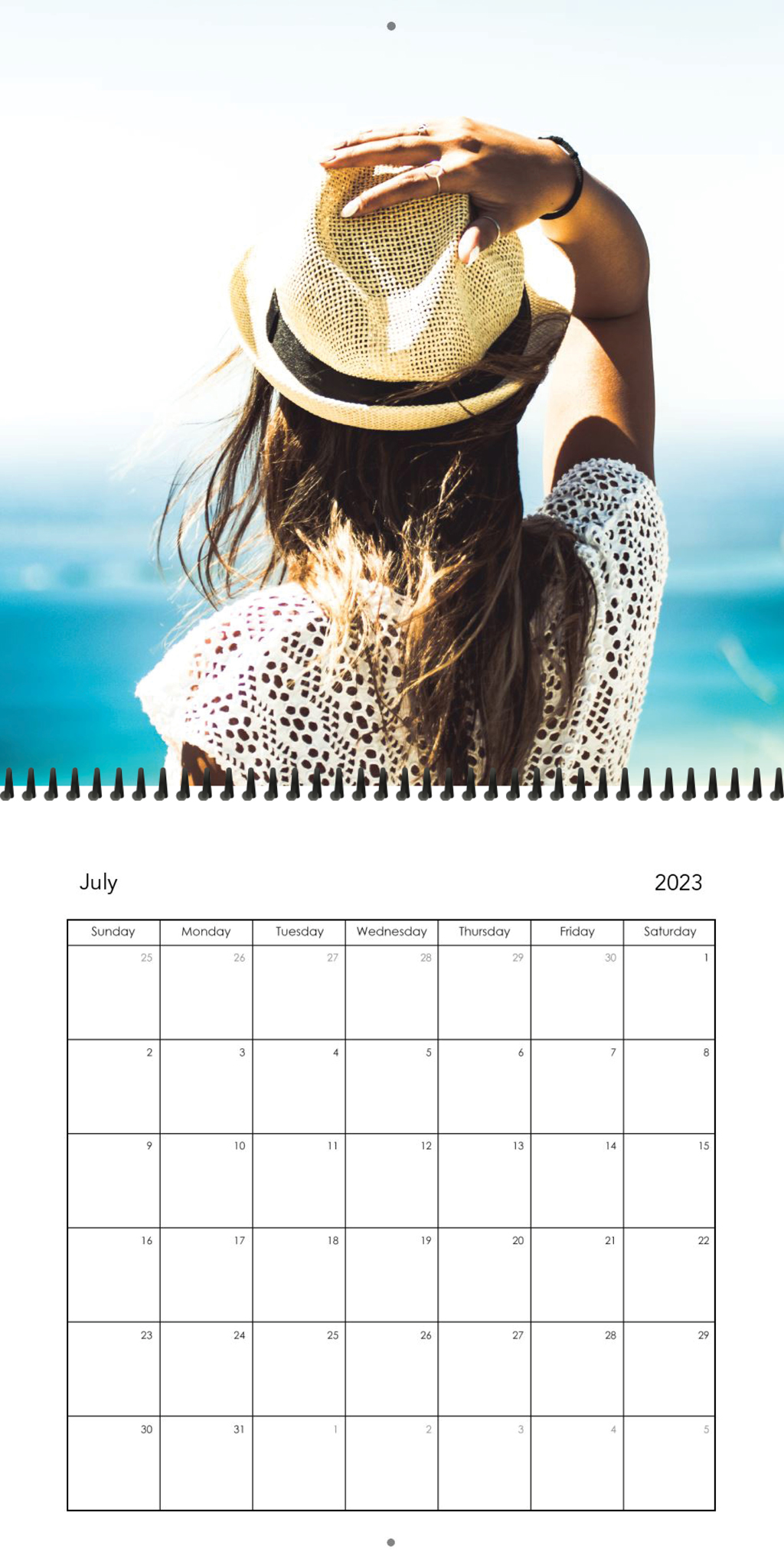 Wall Calendar Single Photo Layout 12x12 07