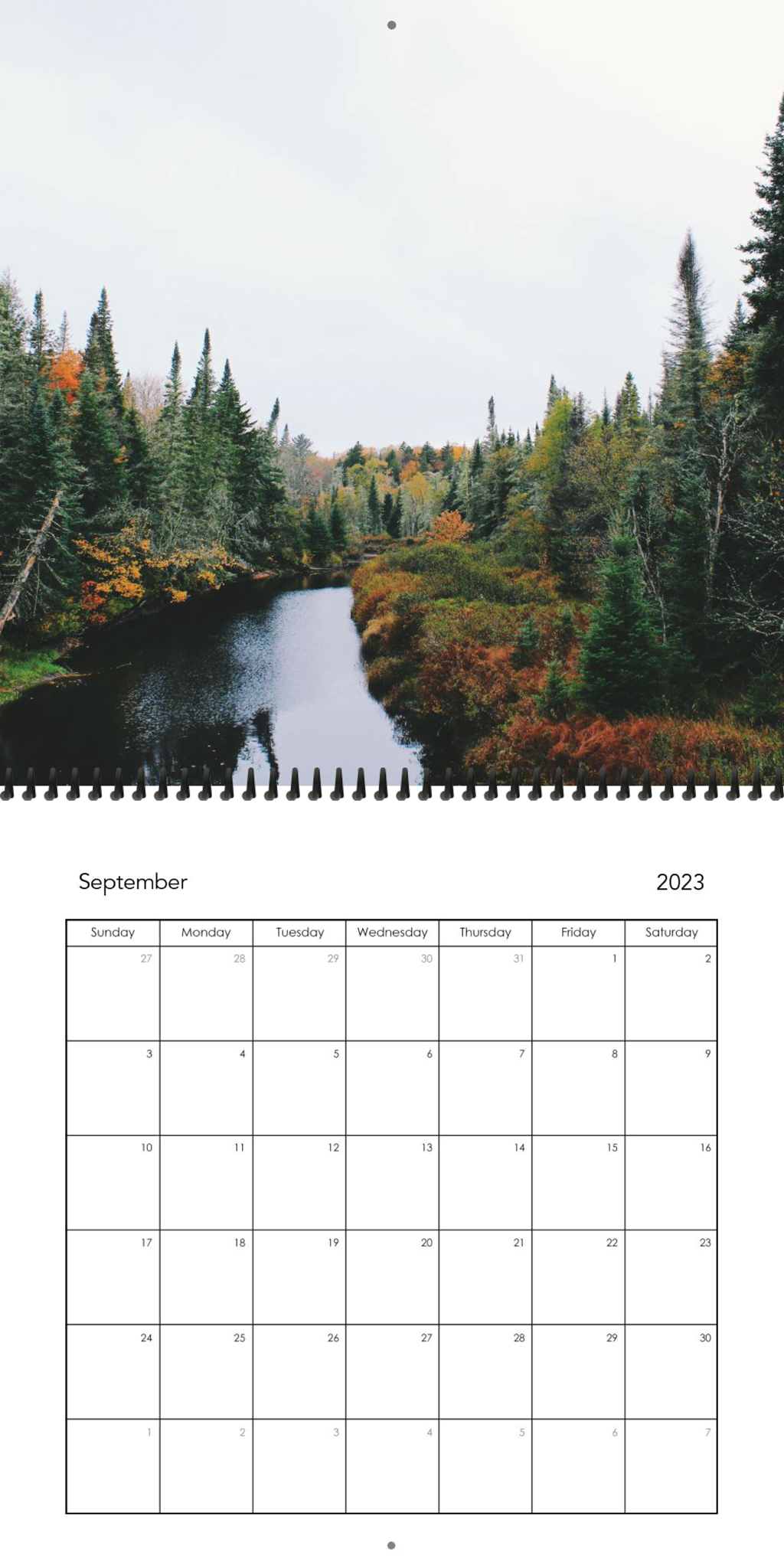 Wall Calendar Single Photo Layout 12x12 09