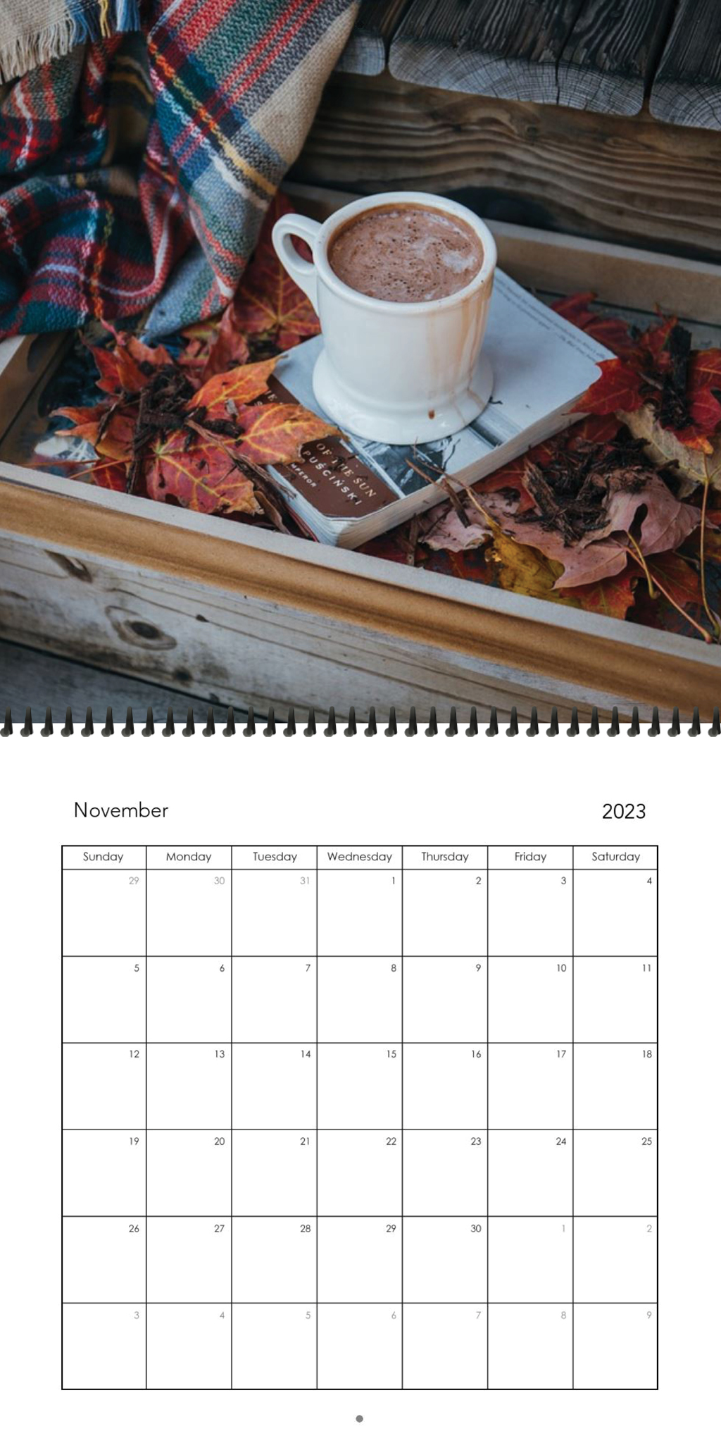 Wall Calendar Single Photo Layout 12x12 11