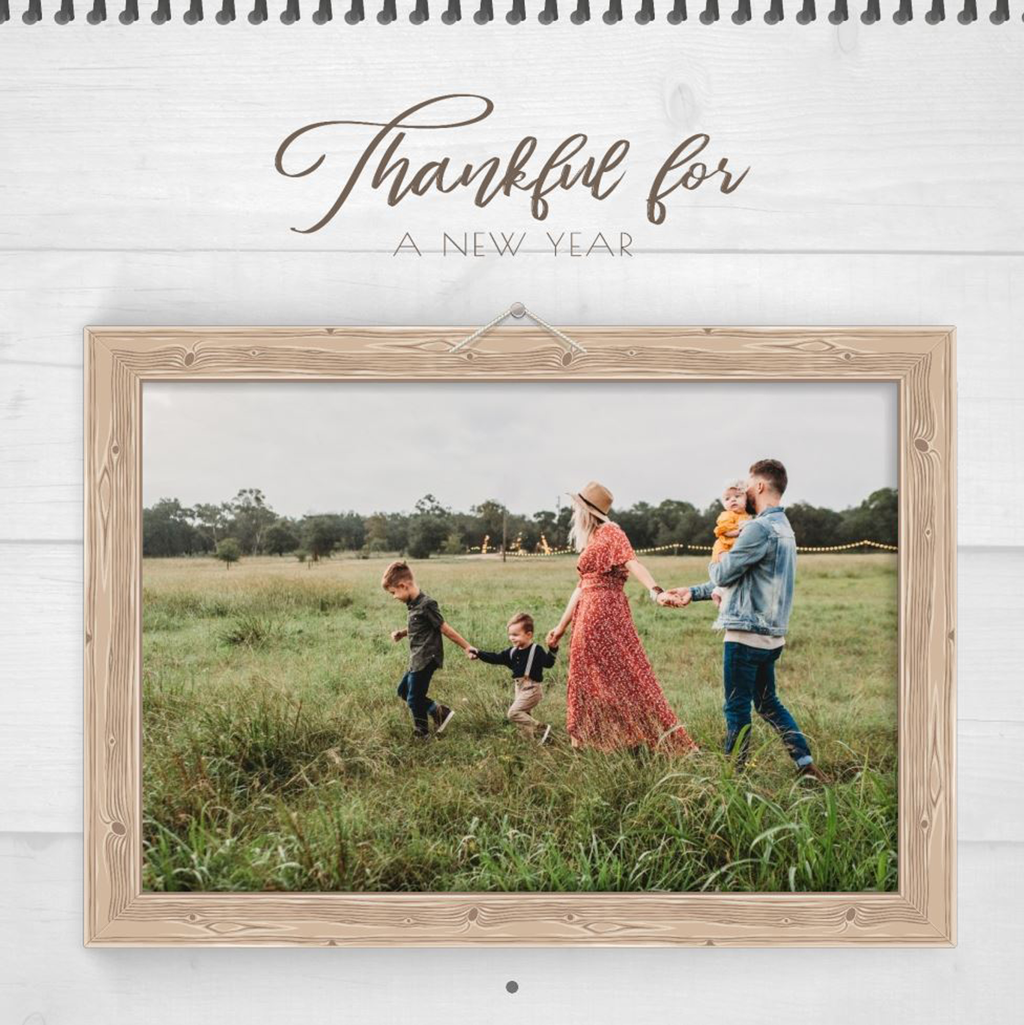 Wall Calendar Thankful For 12x12 Cover
