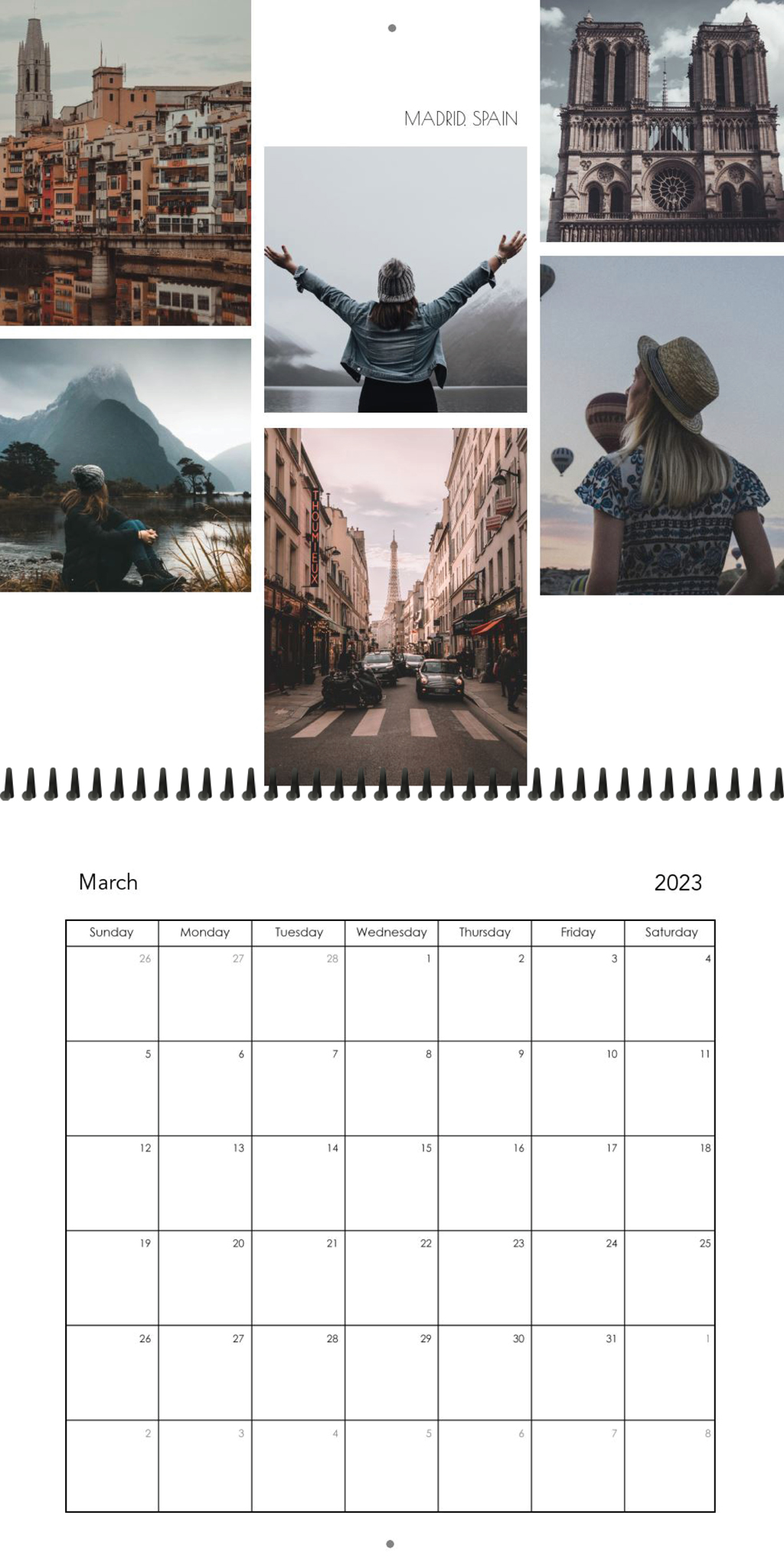 Wall Calendar White Portfolio 12x12 03