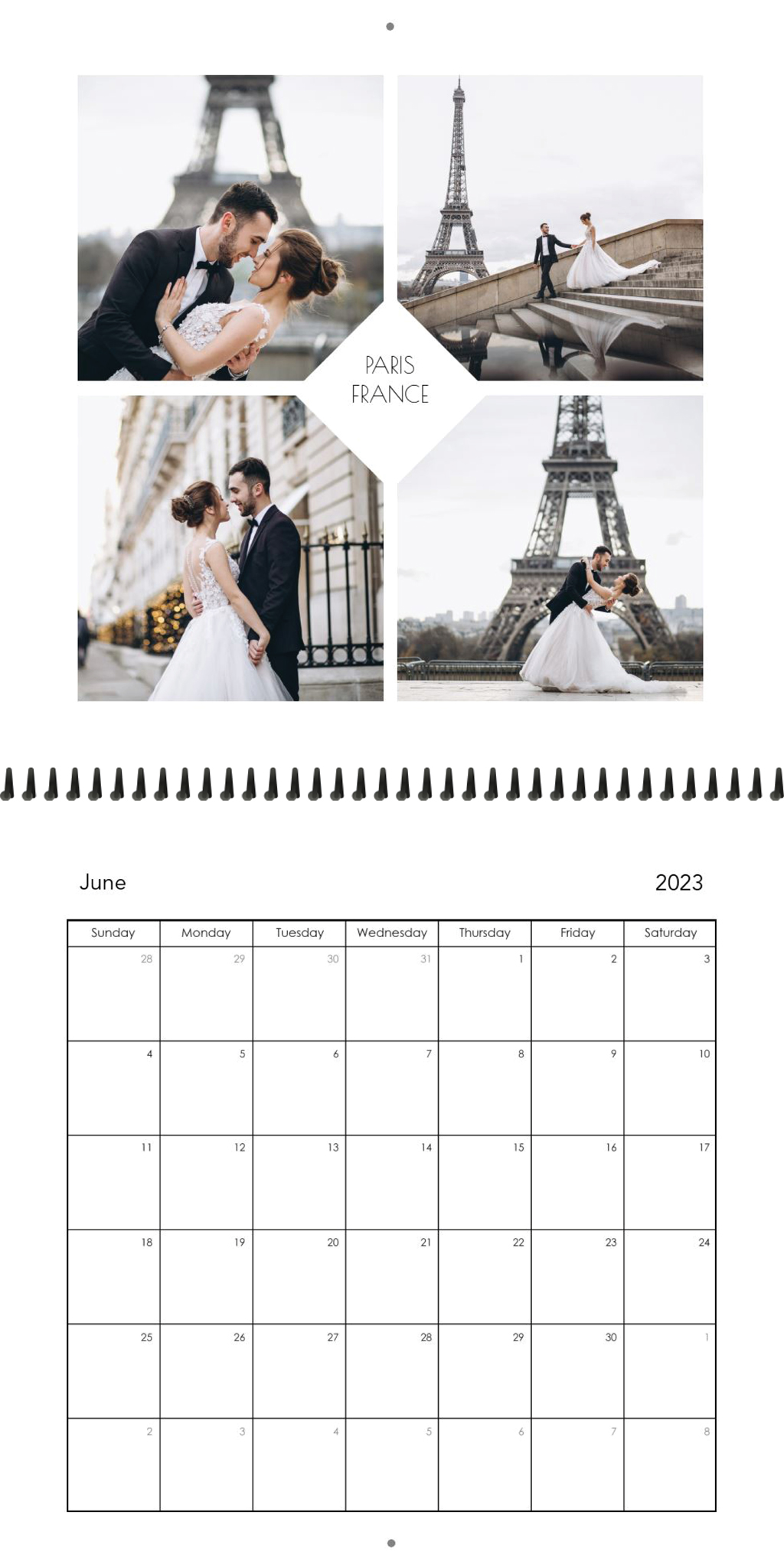 Wall Calendar White Portfolio 12x12 06