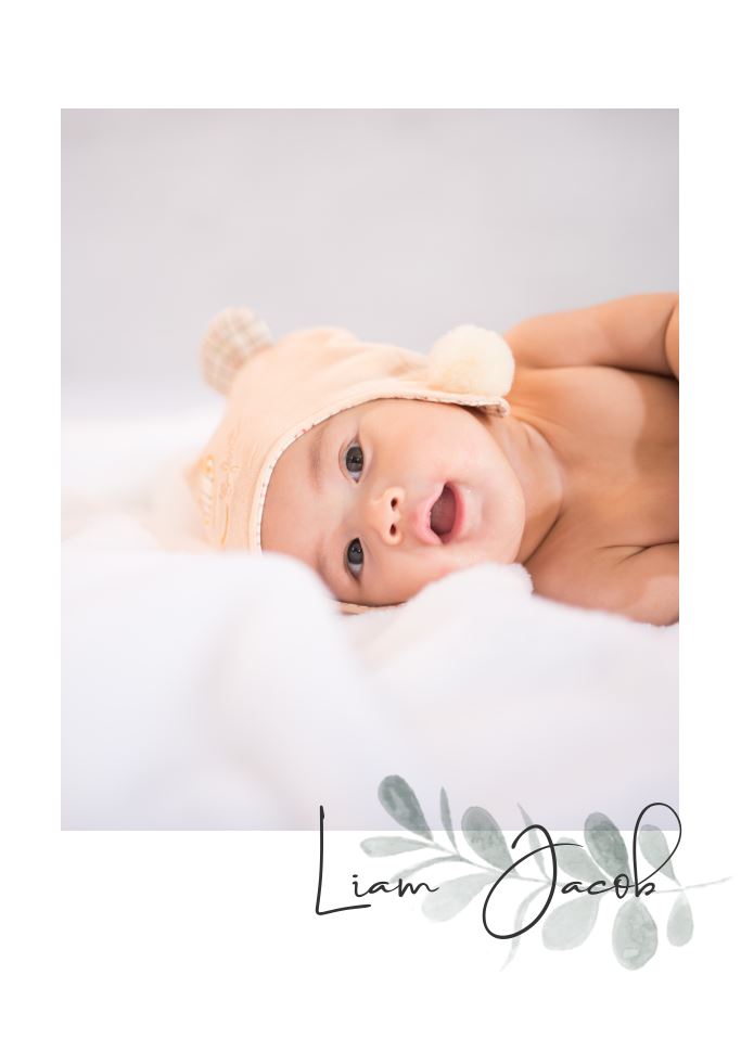 Photo Card - Minimal Baby portrait1