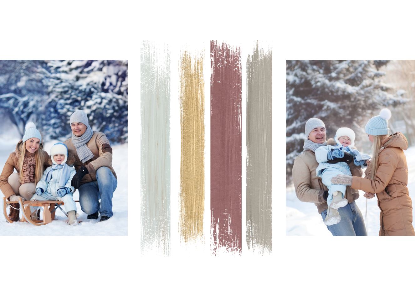Photo Card - Brushed Winter landscape2-8x4