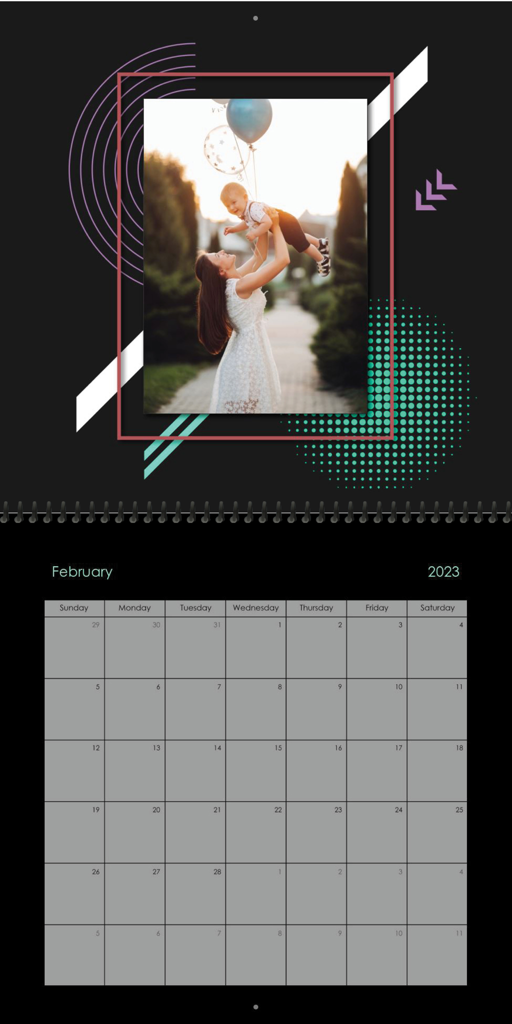 Wall Calendar Abstract Frame 12x12 02