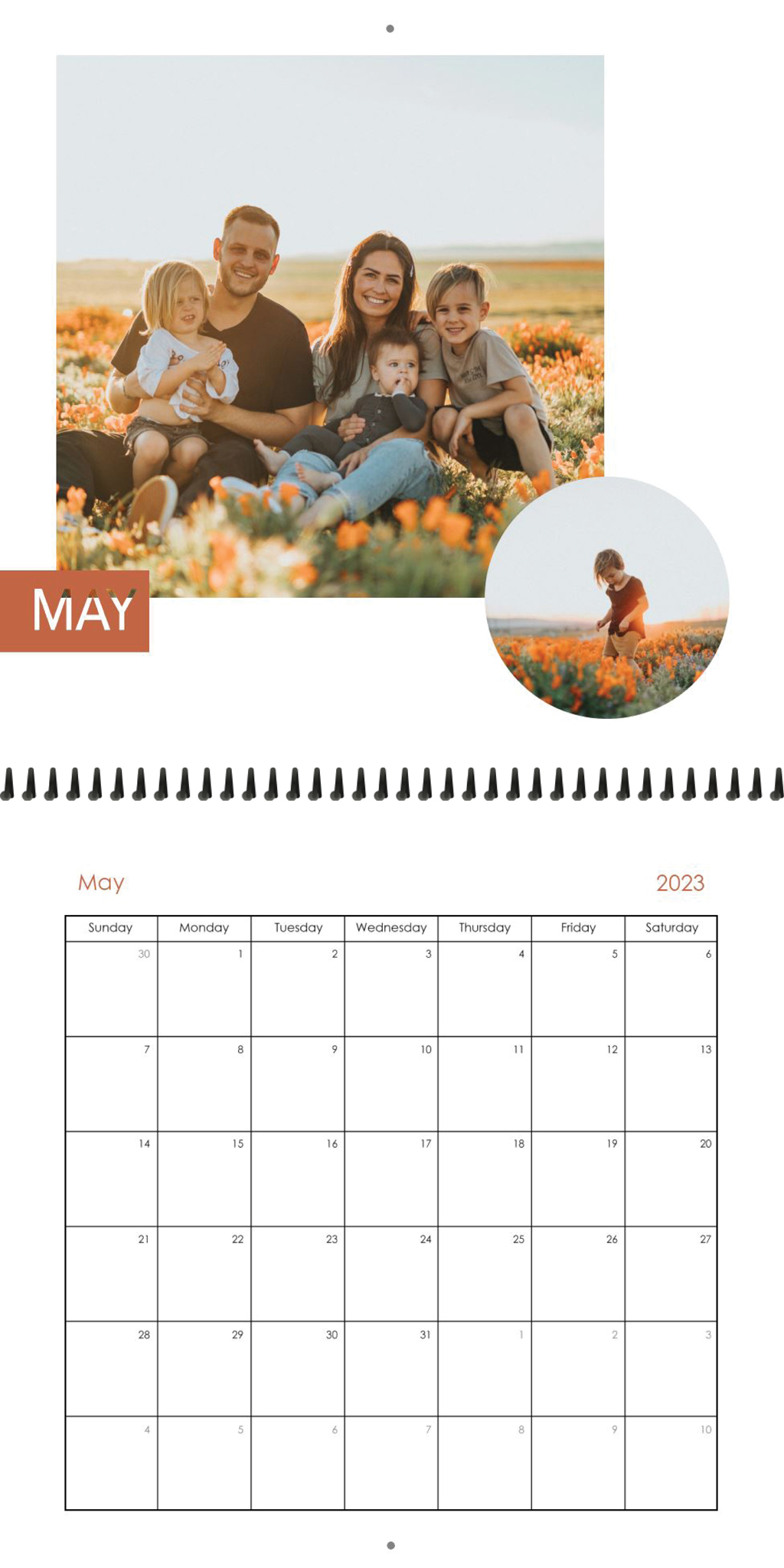 Wall Calendar Block Month 12x12 05