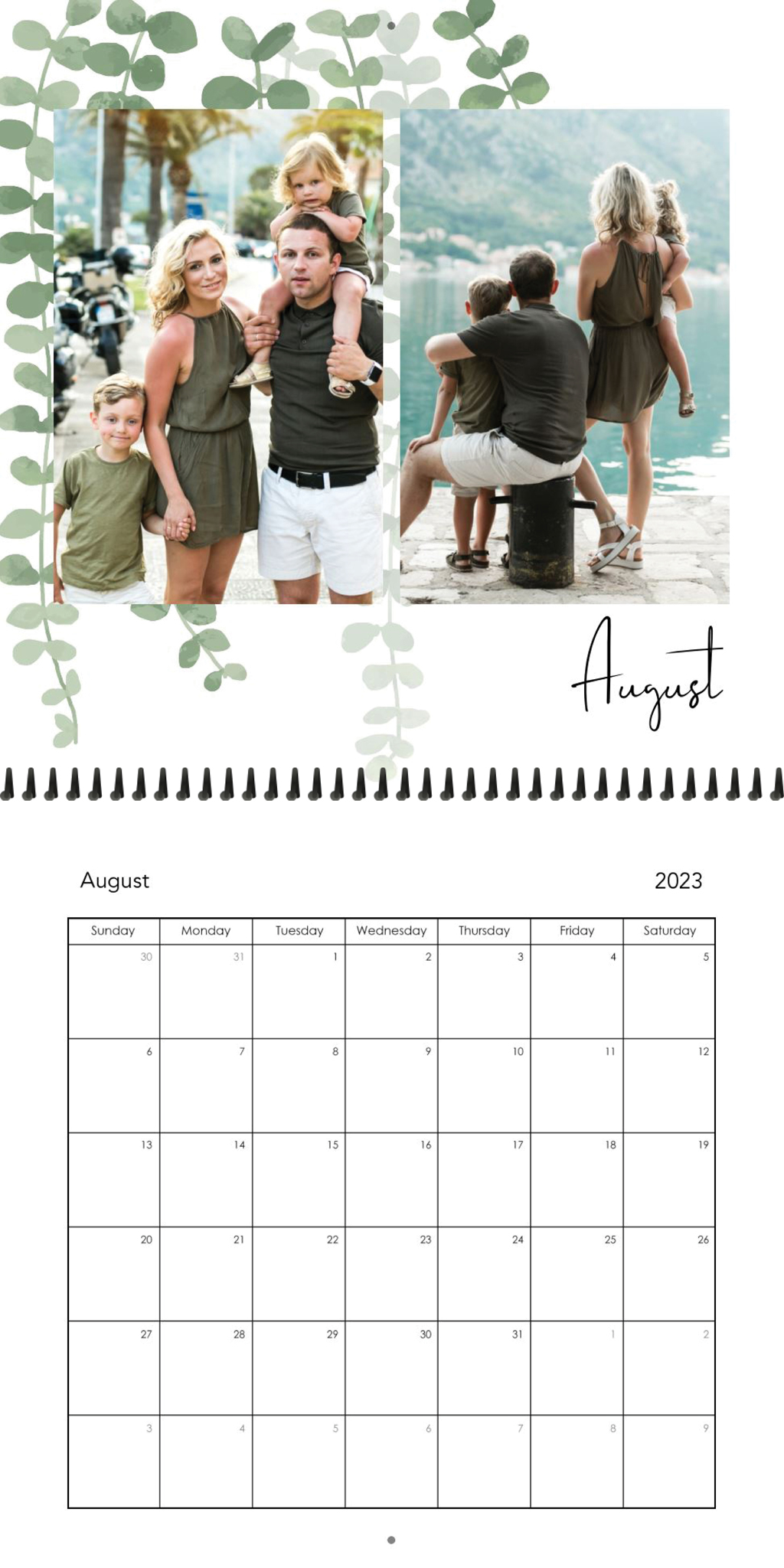 Wall Calendar Greenery Calendar 12x12 08