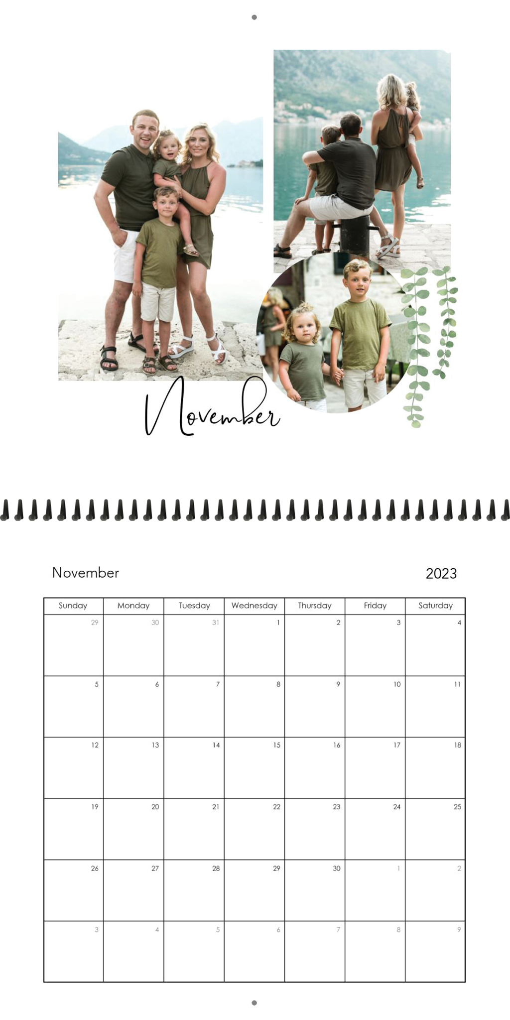 Wall Calendar Greenery Calendar 12x12 11