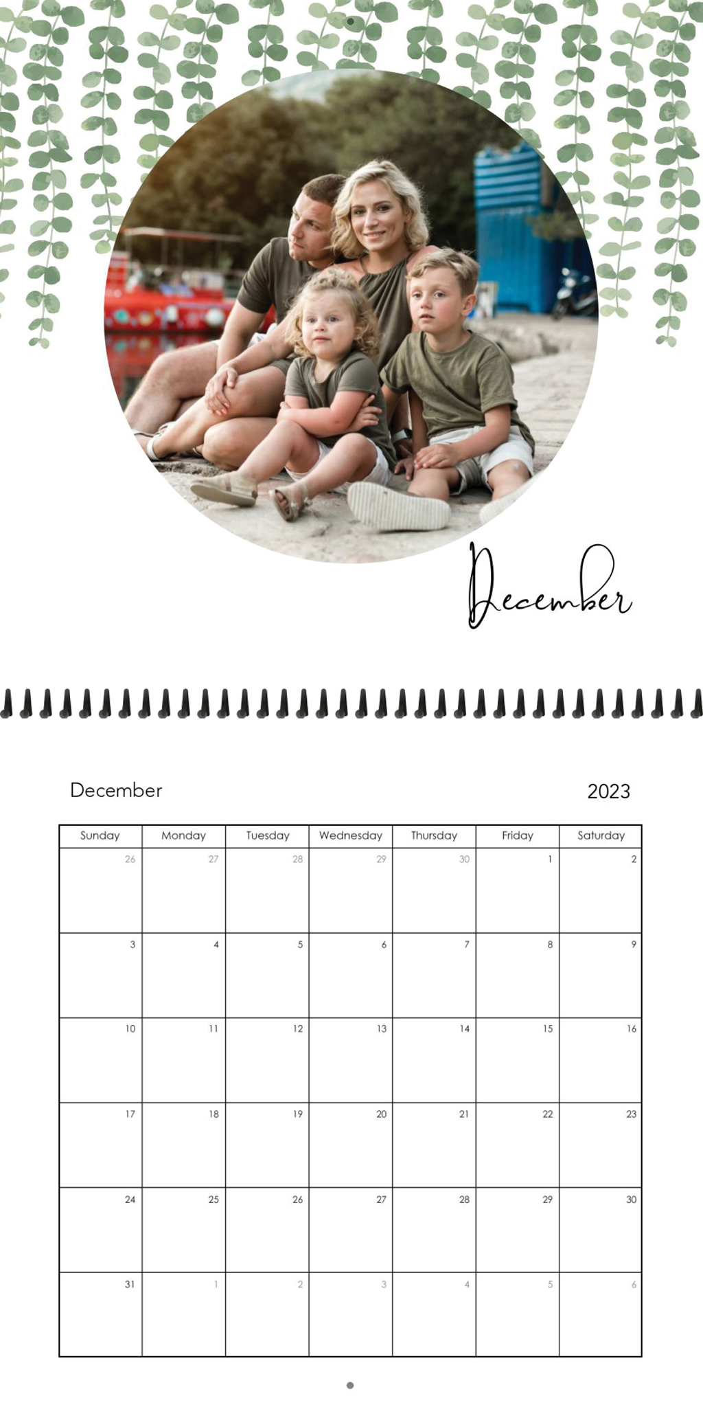 Wall Calendar Greenery Calendar 12x12 12
