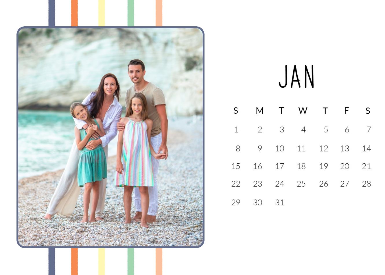 Easel Calendar - Colourful 2023