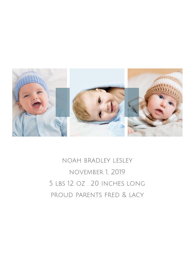 Photo Card - Baby Boy Block portrait2