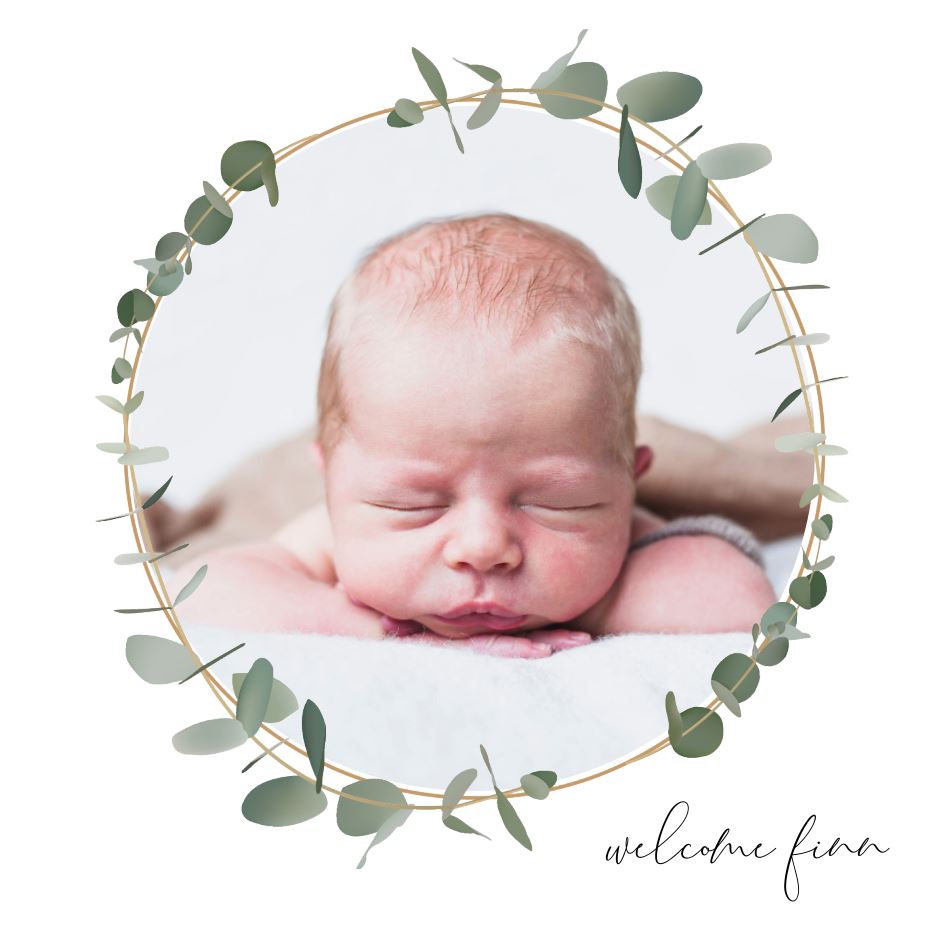 Photo Card - Baby Wreath square1