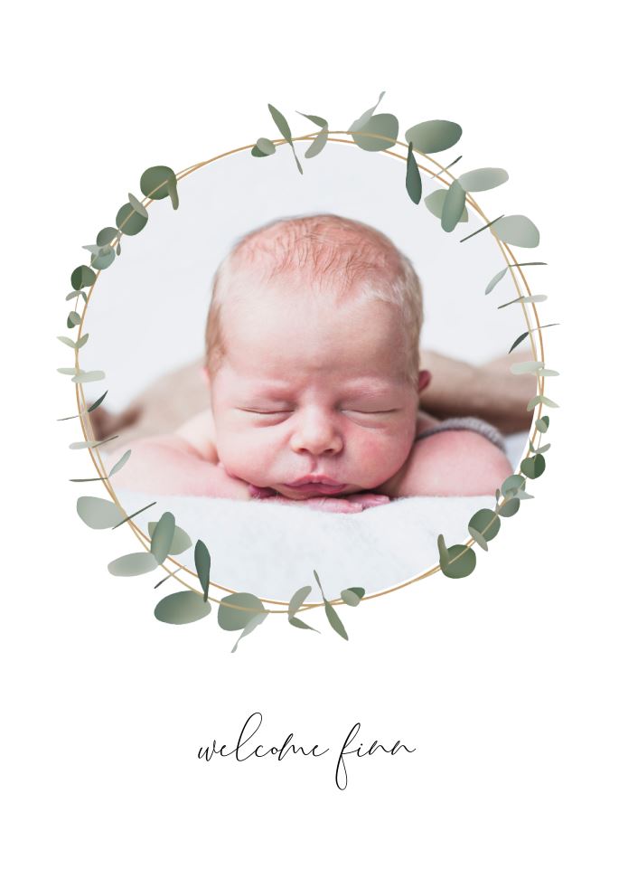 Photo Card - Baby Wreath portrait1