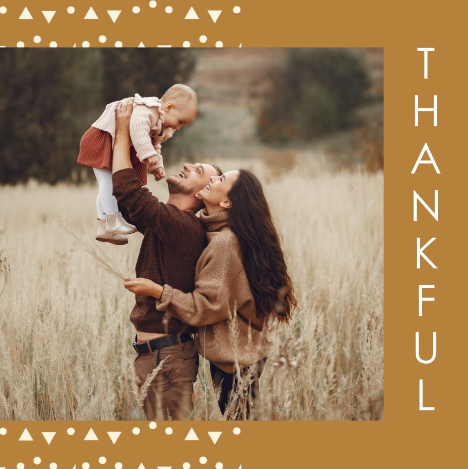 Photo Card - Yellow Thankfulness square1