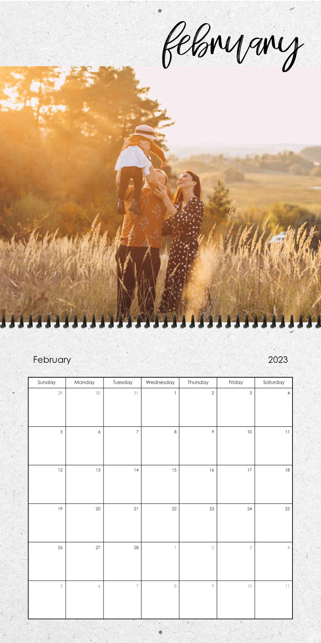 Wall Calendar Brushed Months 12x12 02