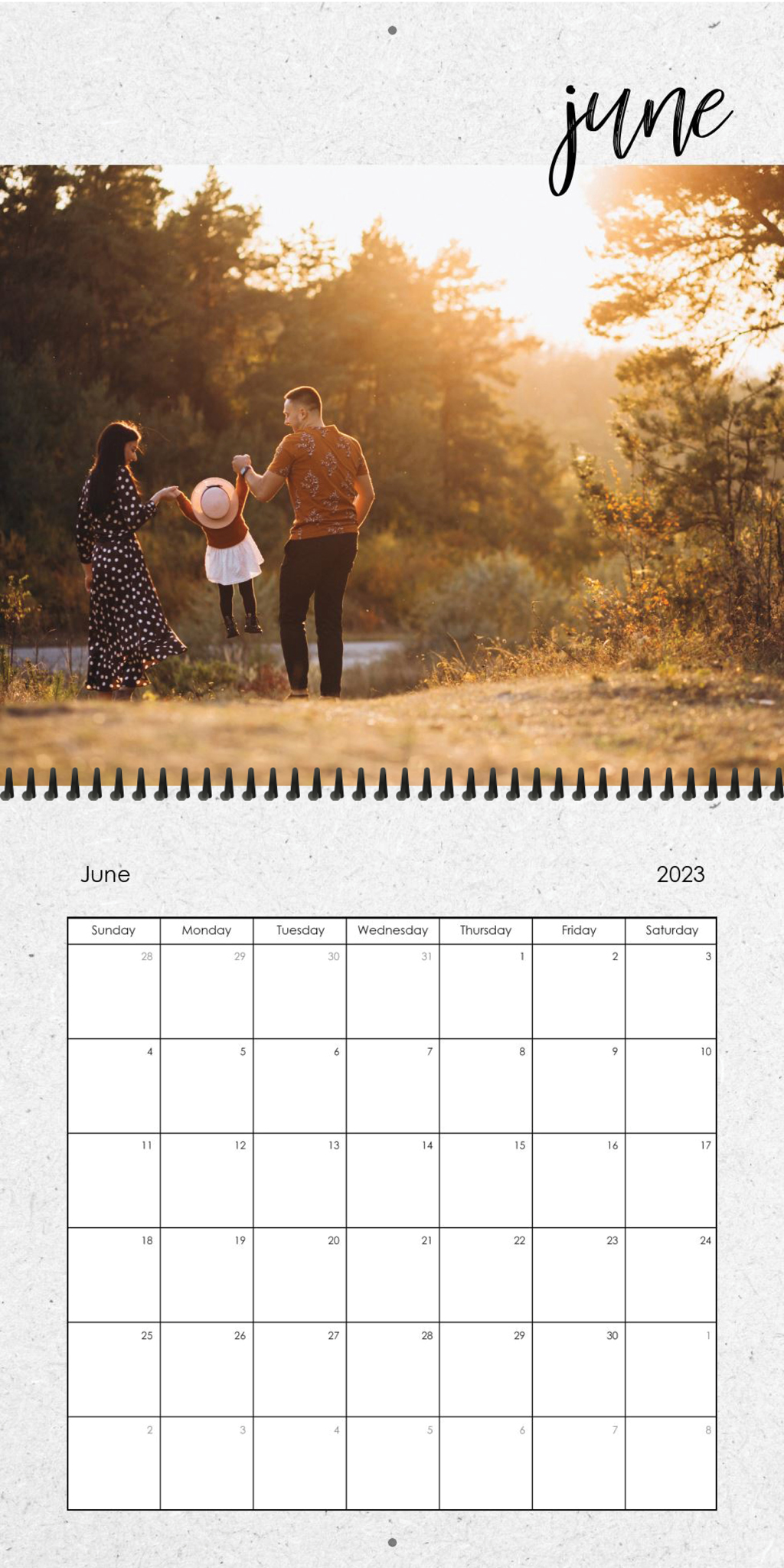 Wall Calendar Brushed Months 12x12 06