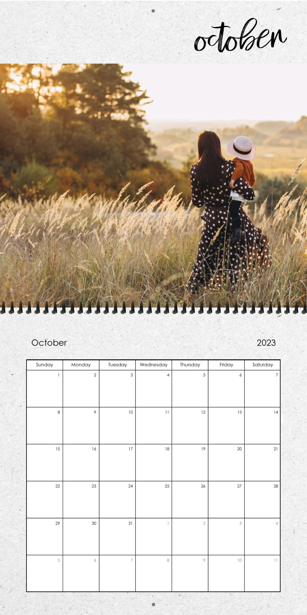 Wall Calendar Brushed Months 12x12 10