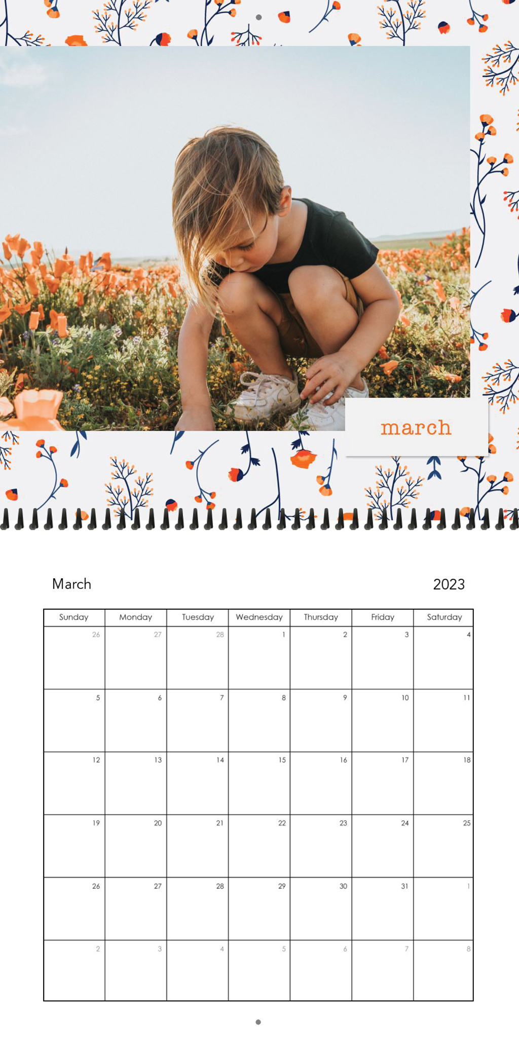 Wall Calendar Wildflowers 12x12 03