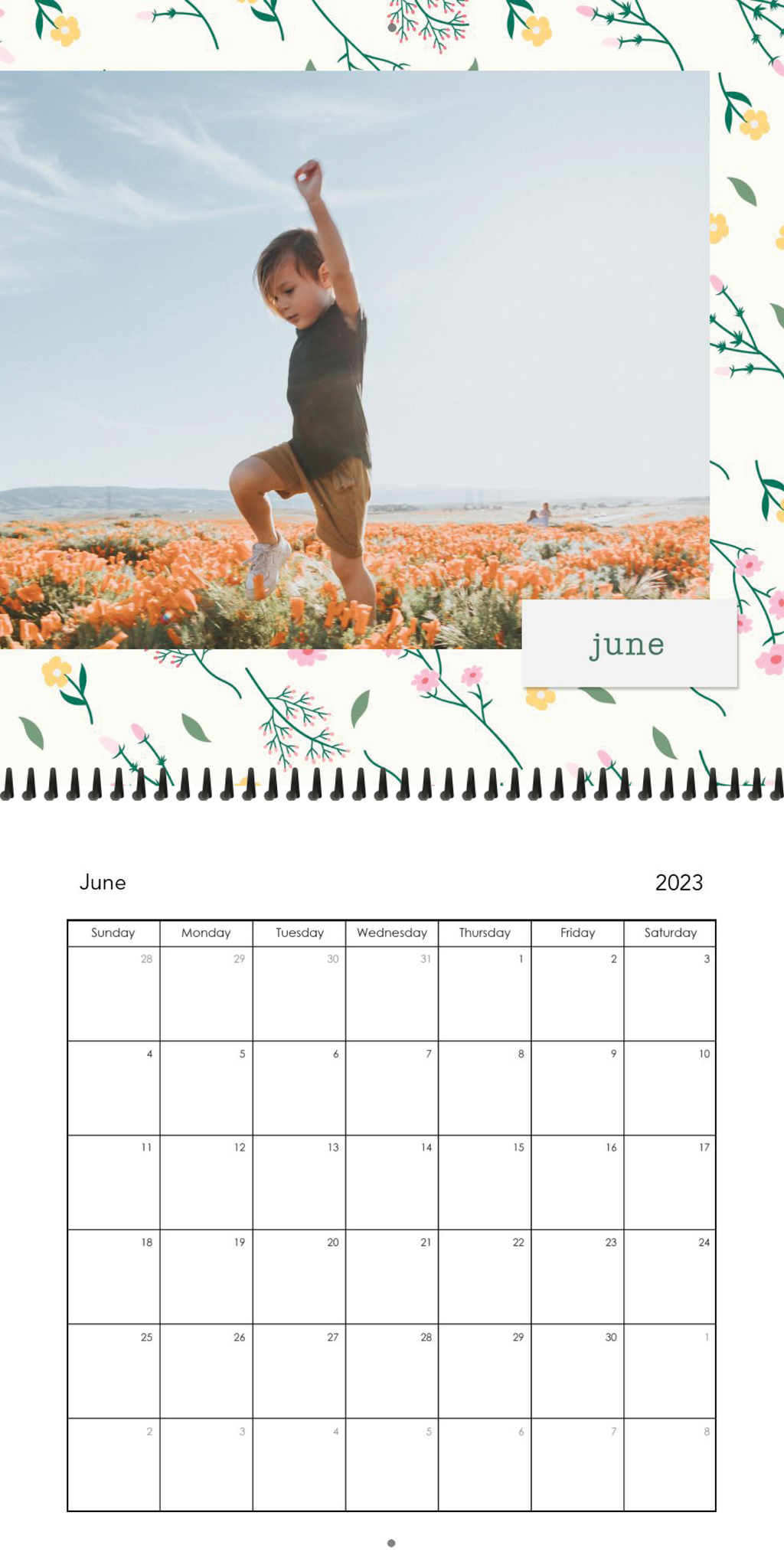 Wall Calendar Wildflowers 12x12 06