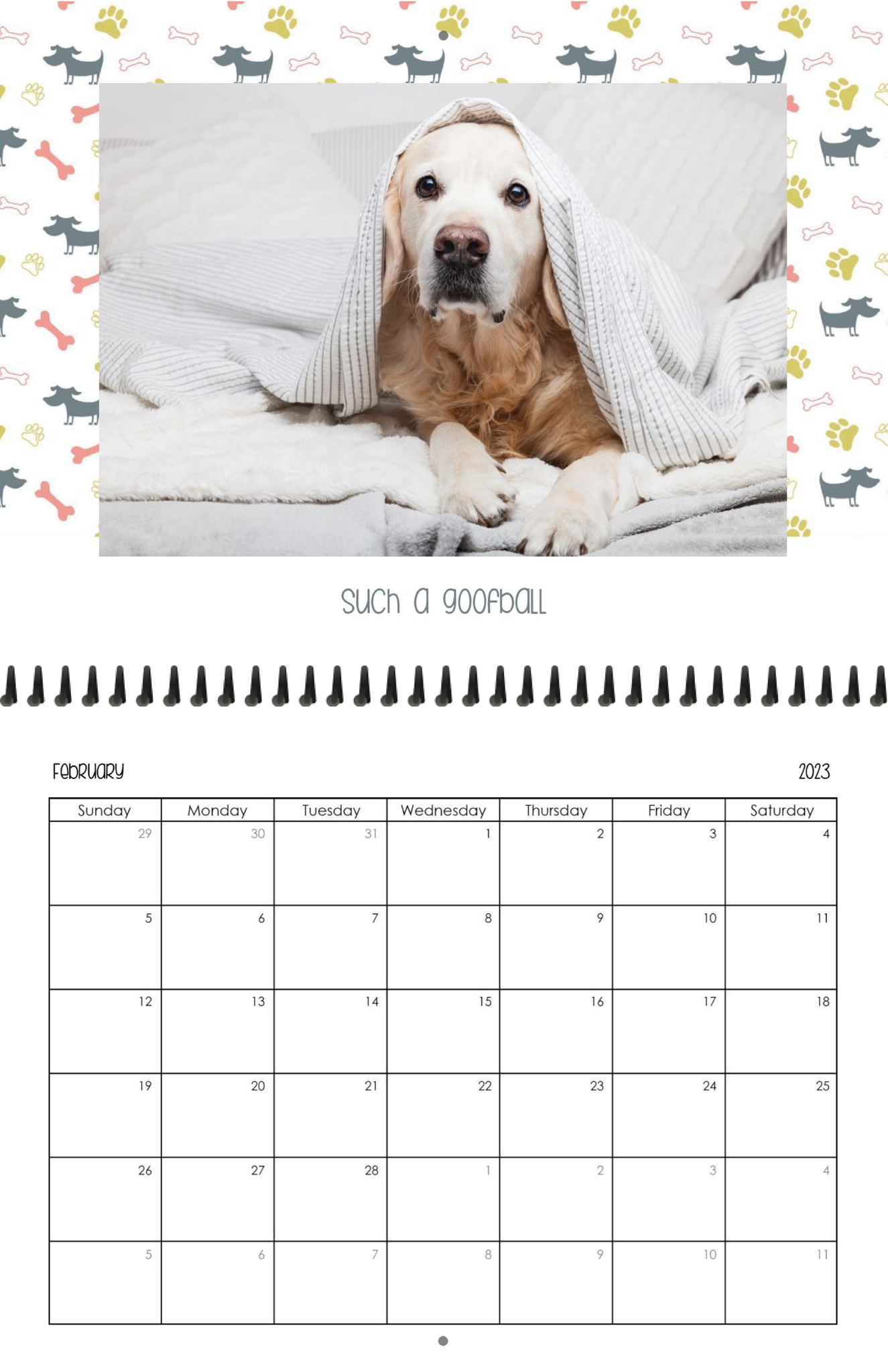 Wall Calendar Pet Pals 11x8.5 02