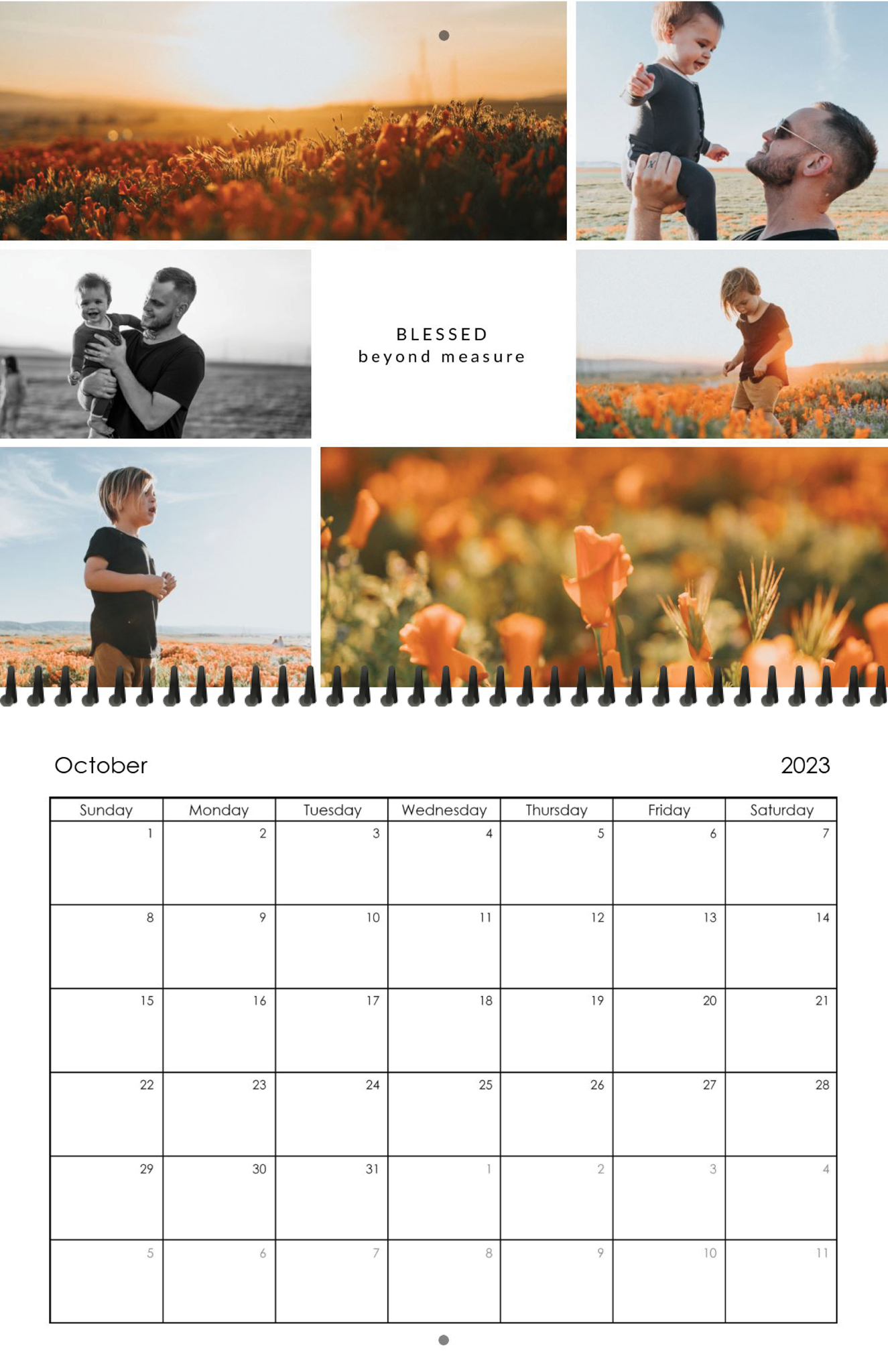 Wall Calendar Square Quotes 11x8.5 10
