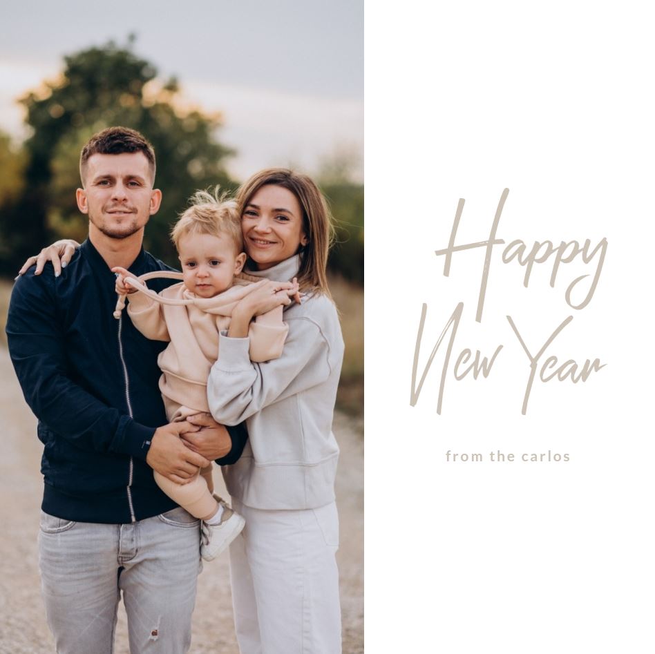 Photo Card - Neutral New Year square1