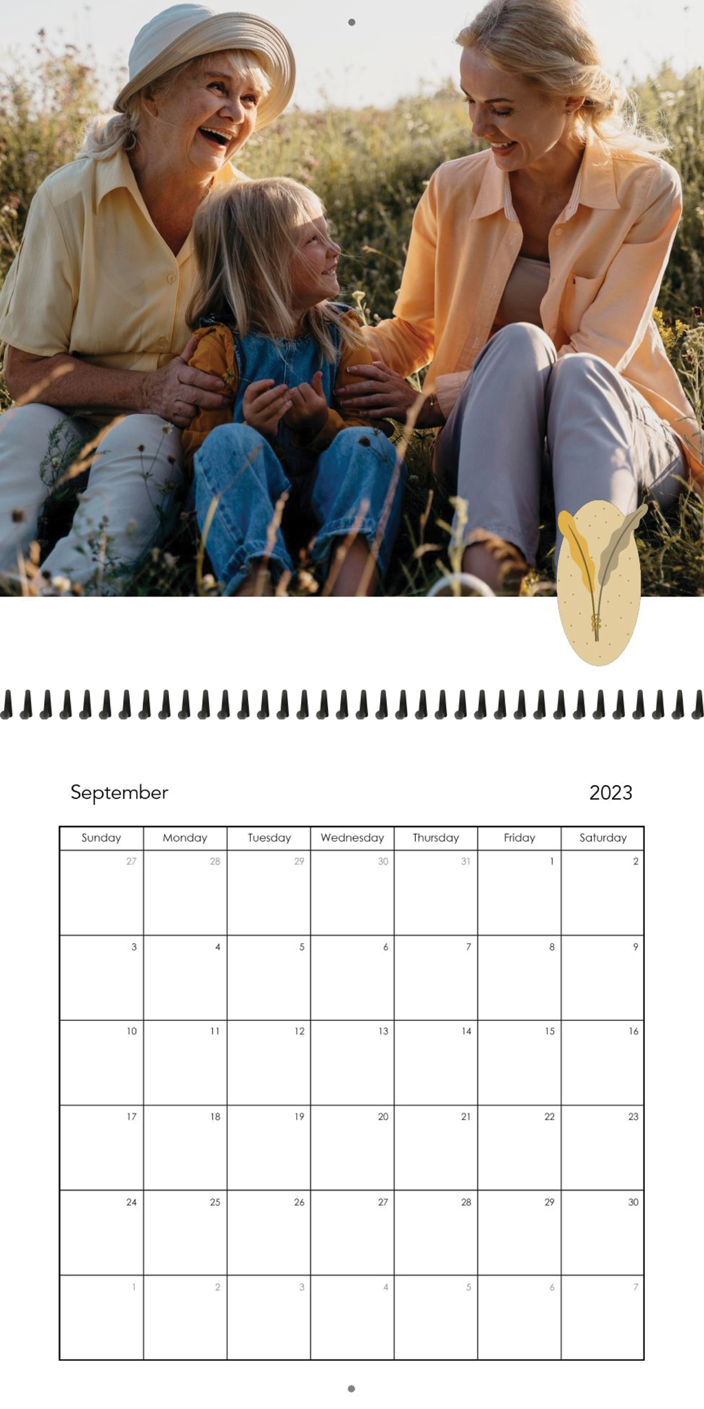 Wall Calendar Retro Vibes 12x12 09