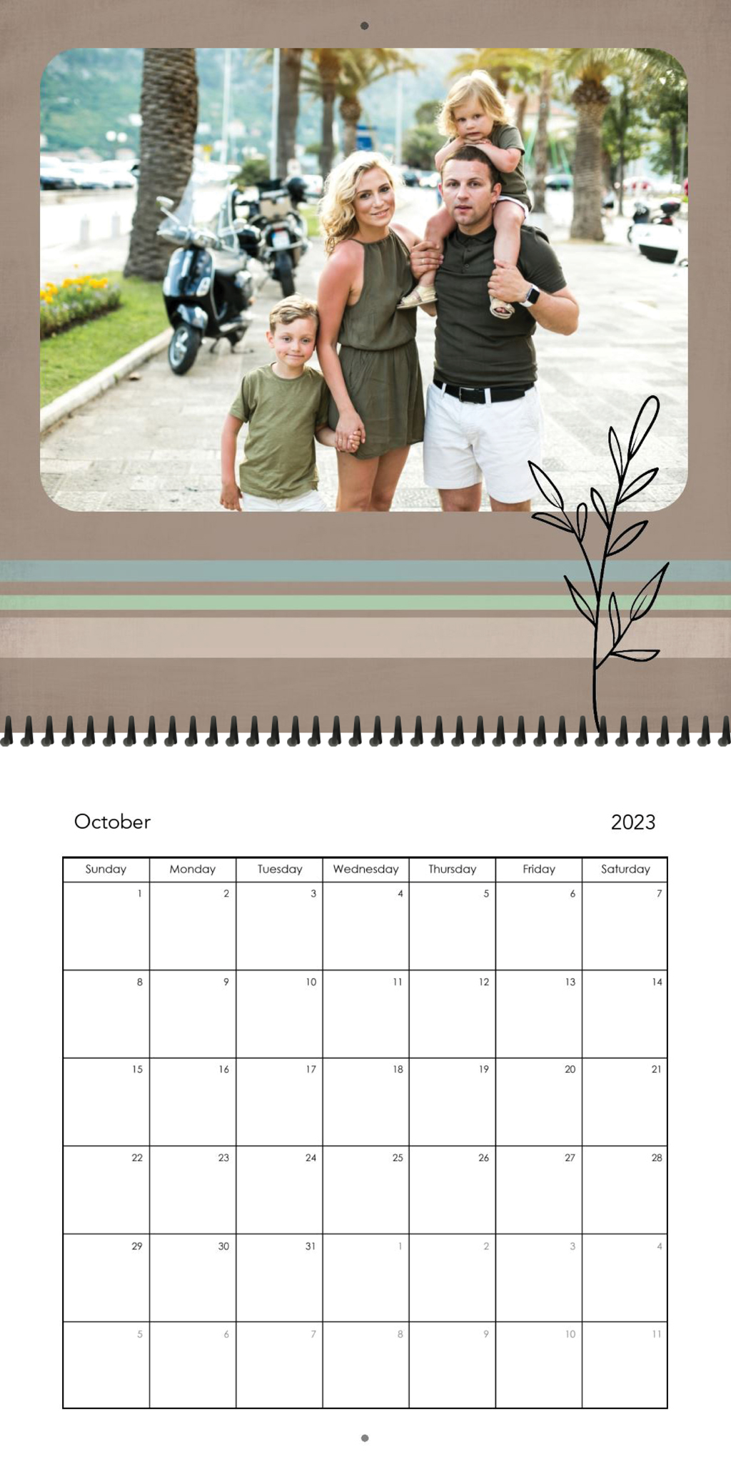Wall Calendar Simple Year 12x12 10