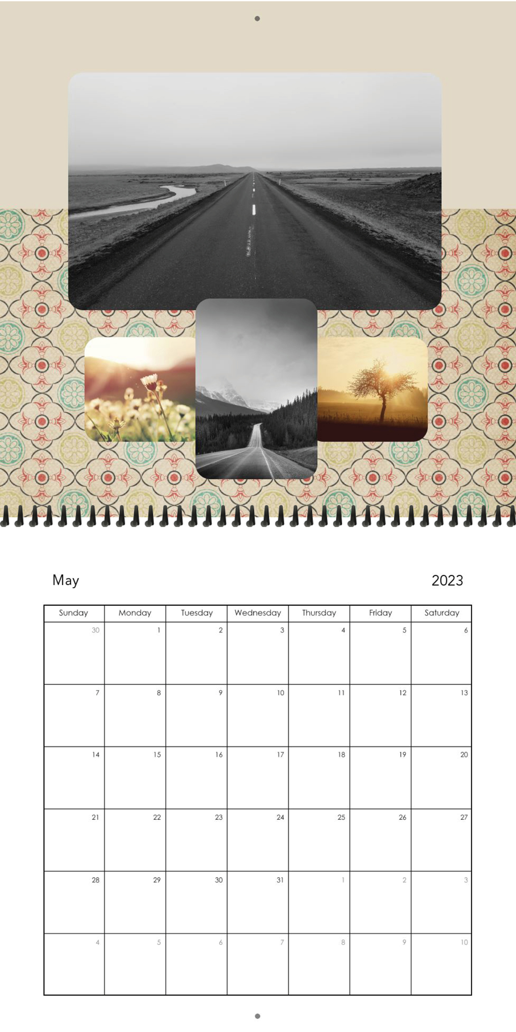 Wall Calendar Muted Year 12x12 05